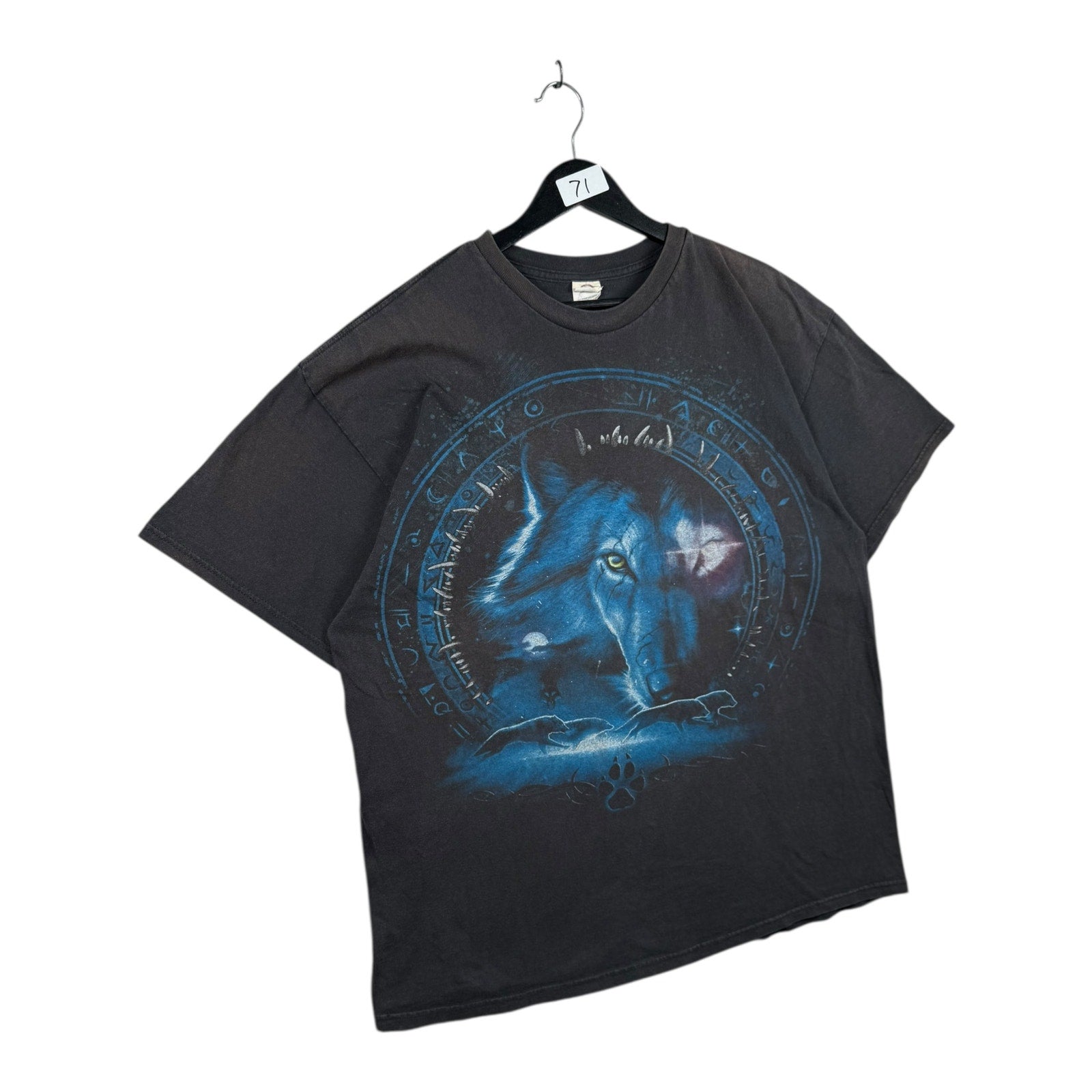 Vintage Wolf Graphic Print T-Shirt