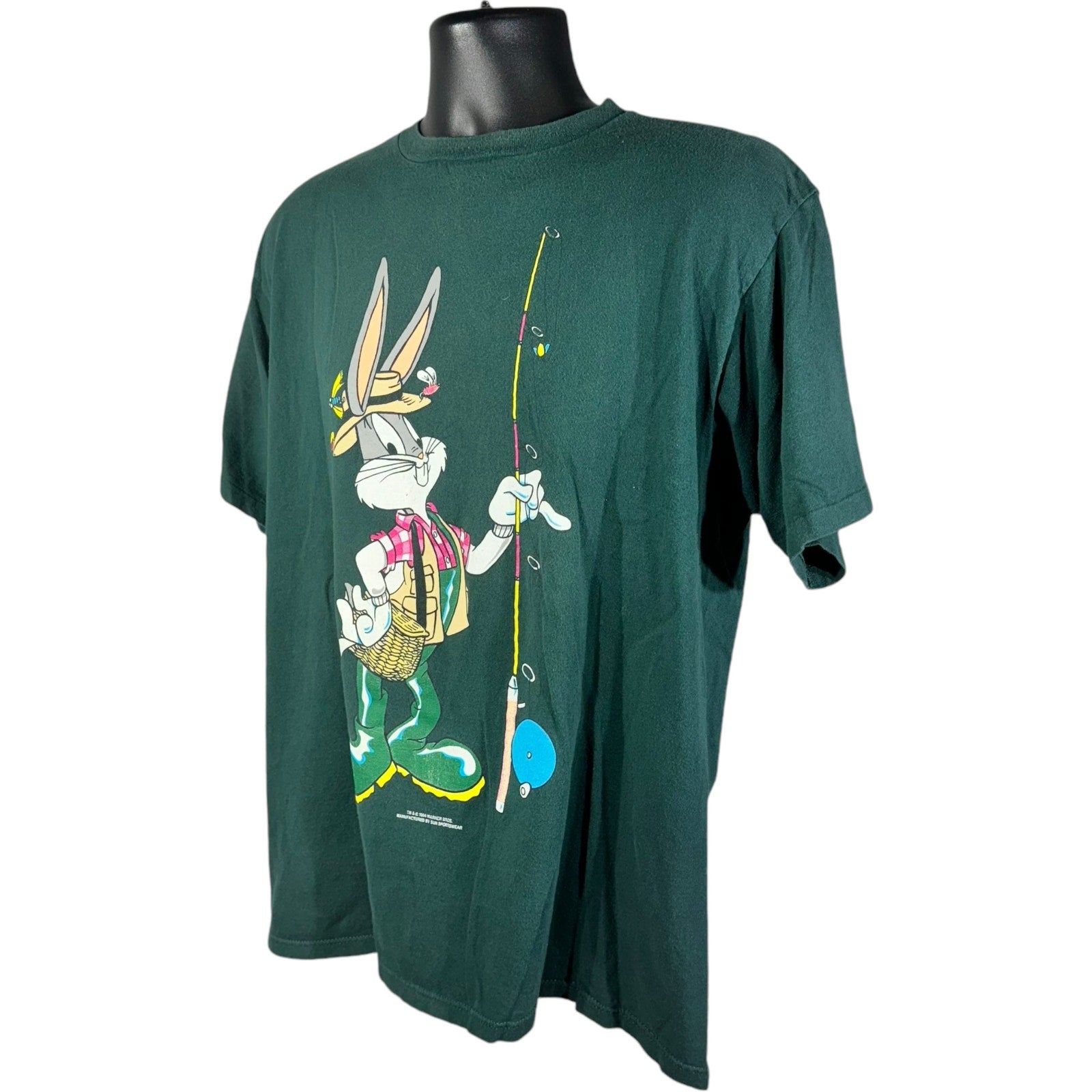 Vintage Looney Tunes Bugs Bunny and Taz Fishing Tee 90s