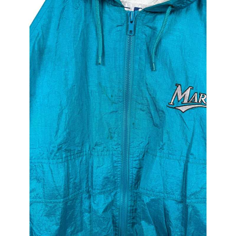 Vintage Florida Marlins Hooded Colorblock MLB Windbreaker