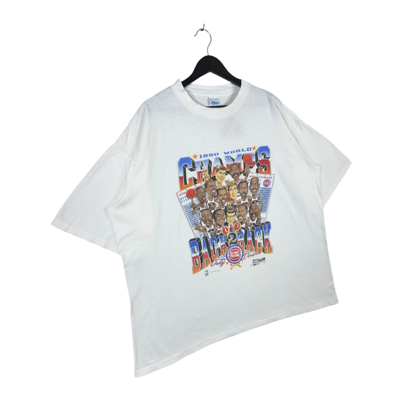 Vintage Detroit Pistons Back 2 Back Champs NBA T-Shirt 90s