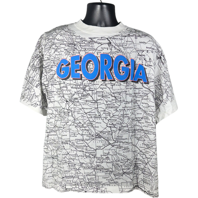 Vintage Georgia State Map AOP Tee