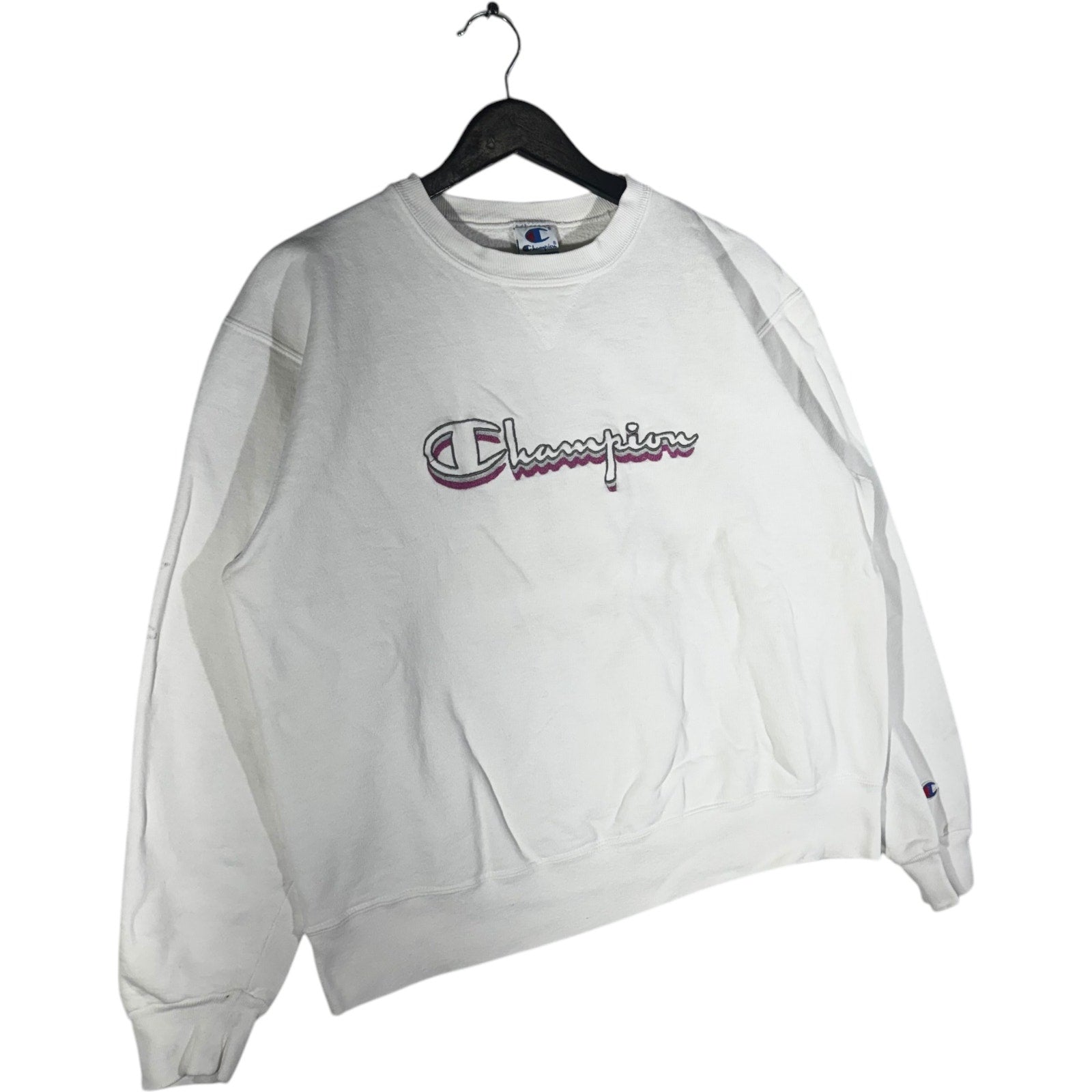 Vintage Champion Spellout Chest Logo Crewneck