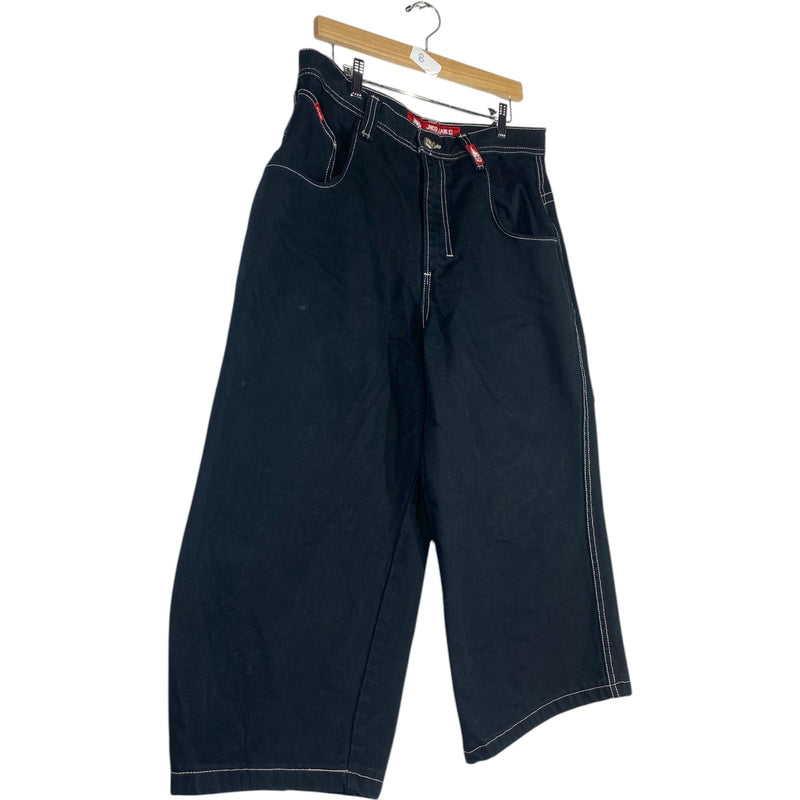 Vintage JNCO Embroidered Logo Denim Wide Shorts 34