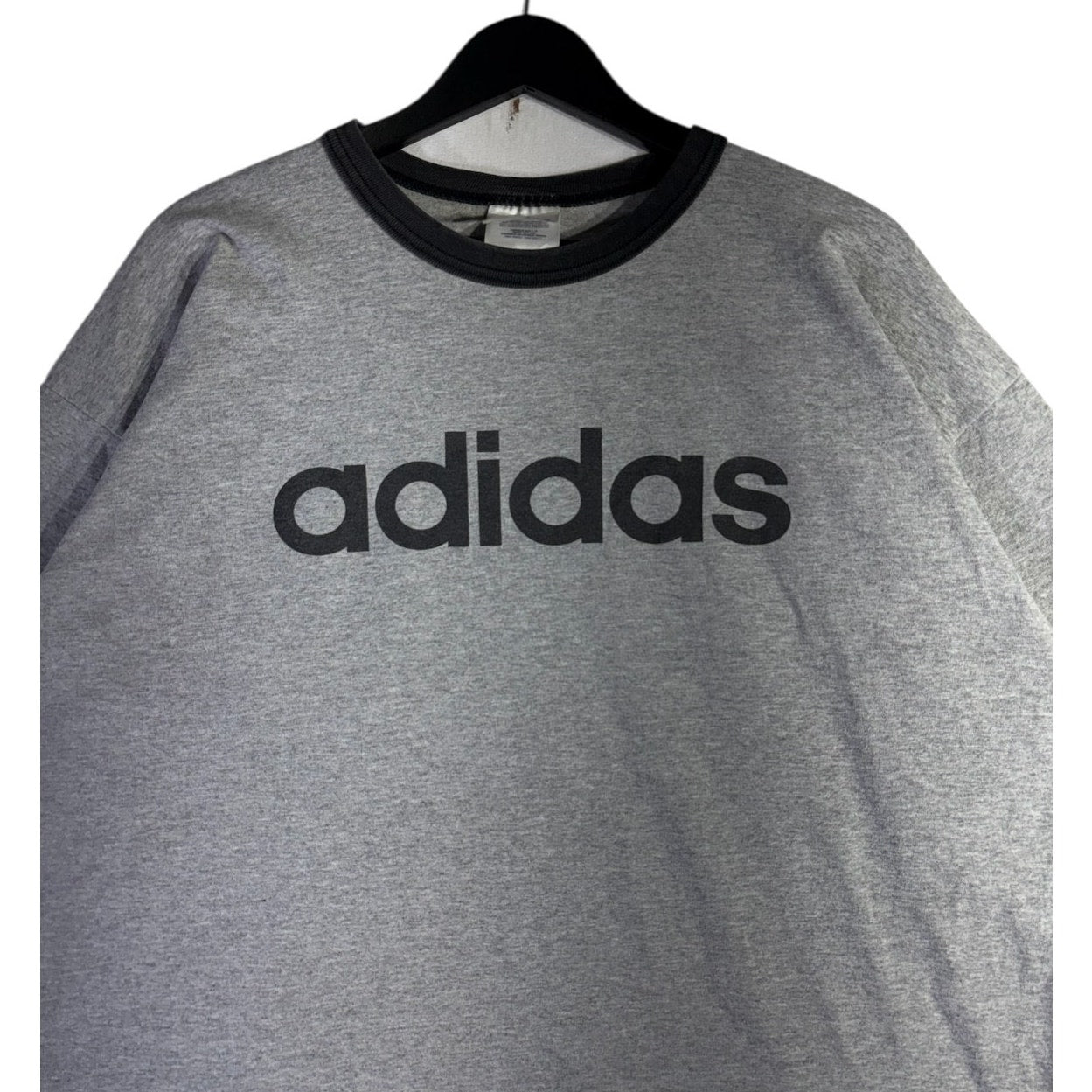 Vintage Adidas Spell Out Logo Ringer T-Shirt