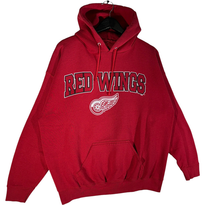 Vintage Detroit Red Wings NHL Spellout Hoodie