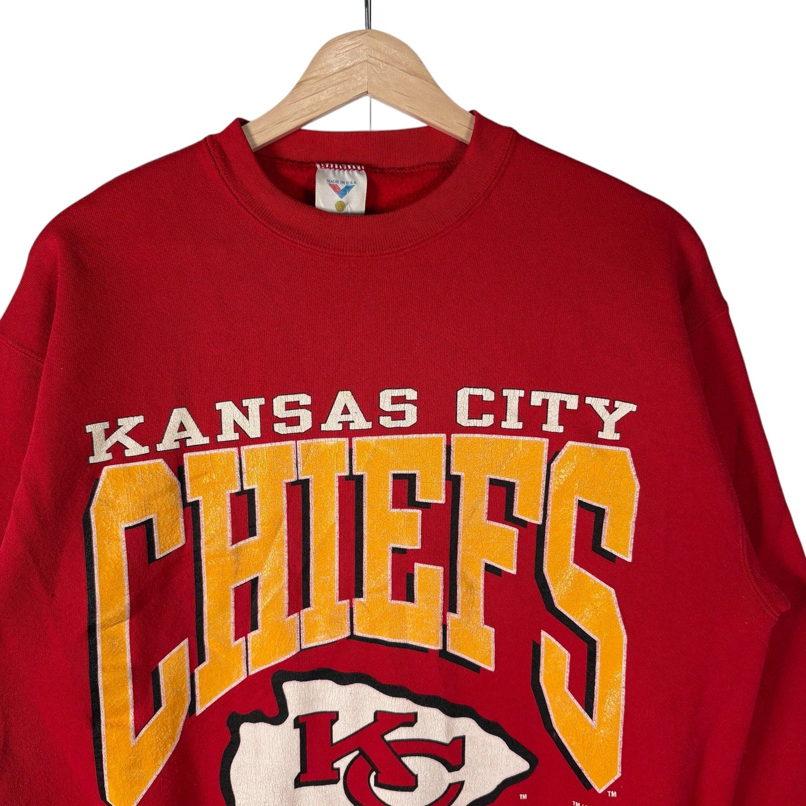 Vintage Kansas City Chiefs NFL Spellout Crewneck 90s