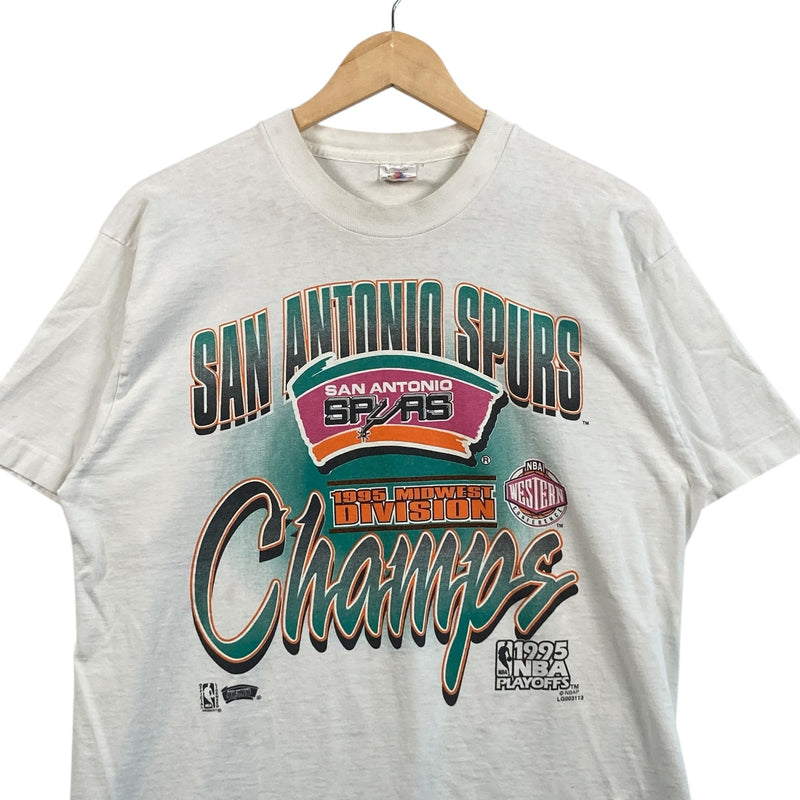Vintage San Antonio Spurs Division Champs Spellout NBA 90s Tee