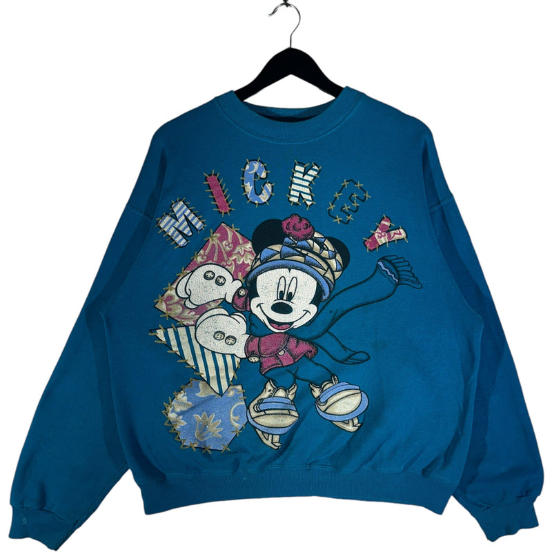 Vintage Disney Mickey Mouse Ice Skating Crewneck 90s