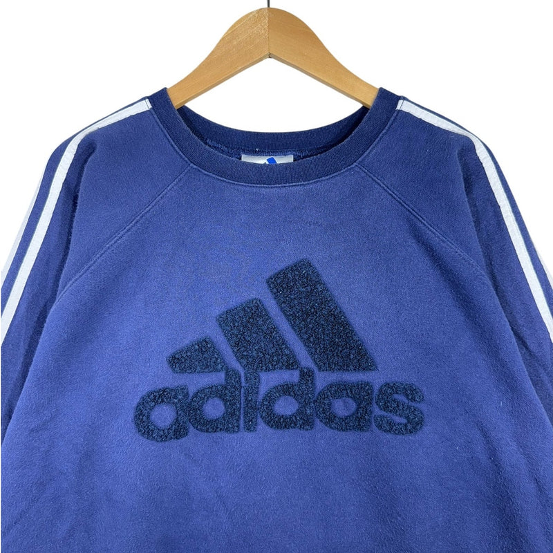 Vintage Adidas Trefoil 3-Stripes Crewneck