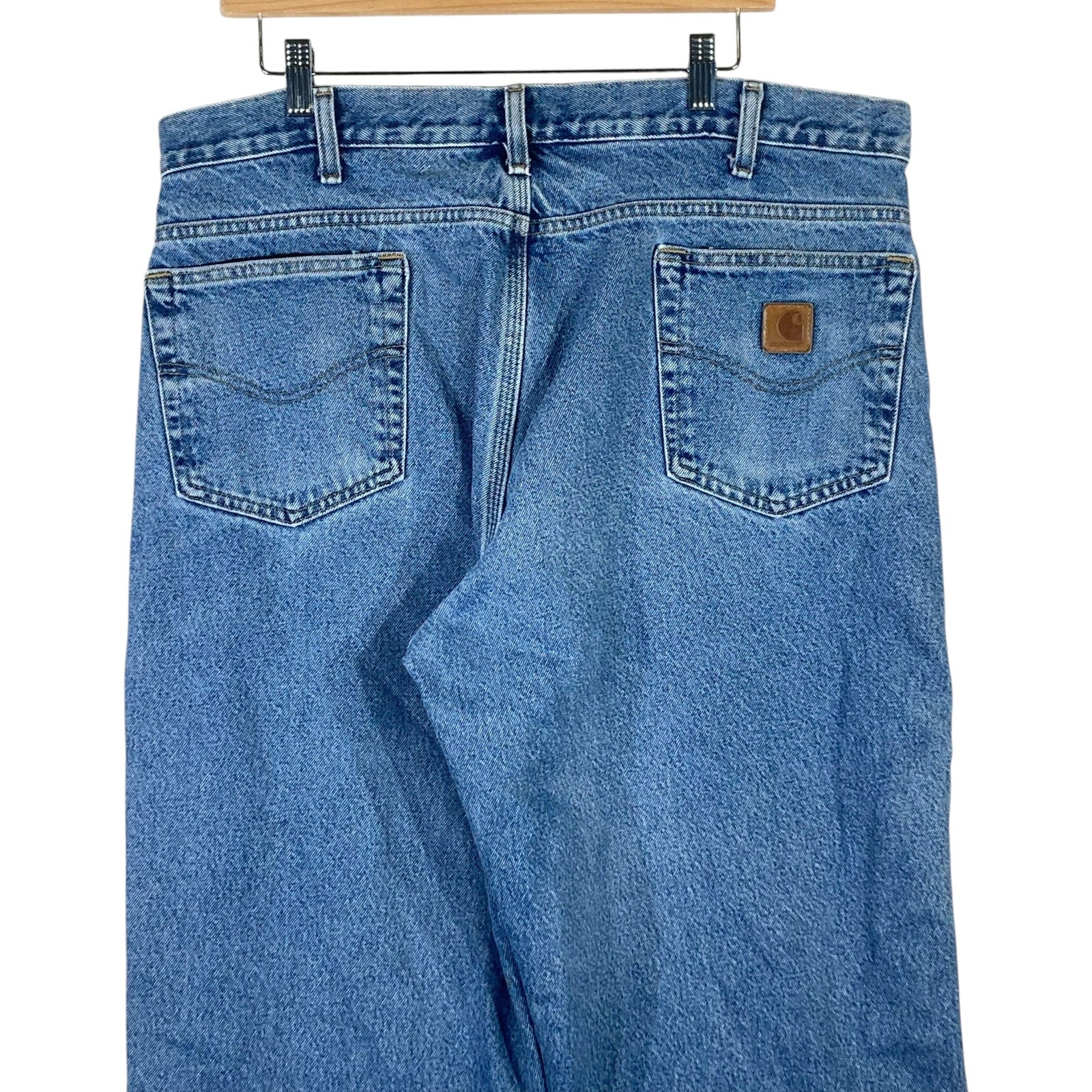 Vintage Carhartt Flannel Lined Denim Jeans Men's 38x30