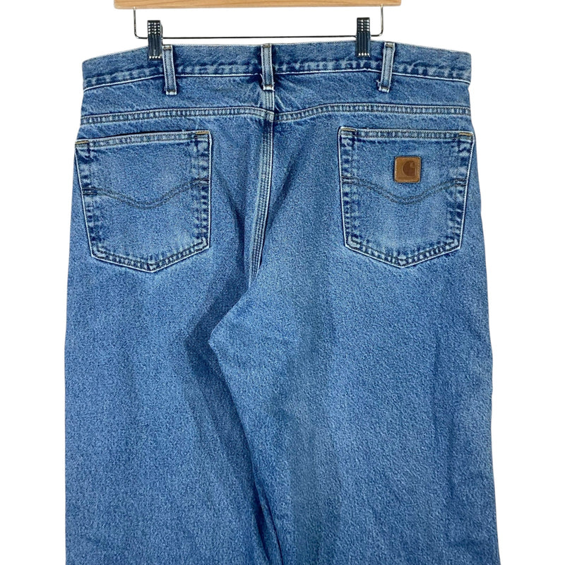 Vintage Carhartt Flannel Lined Denim Jeans Men's 38x30