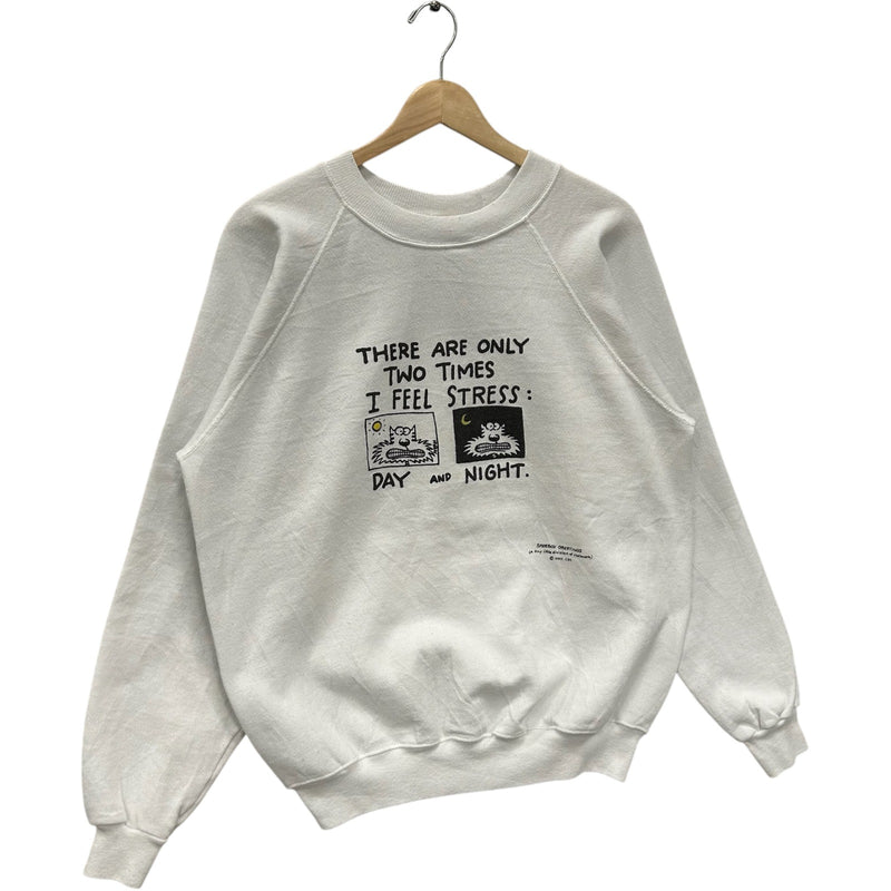 Vintage "Two Times I Stress" Novelty Humor Crewneck 80s