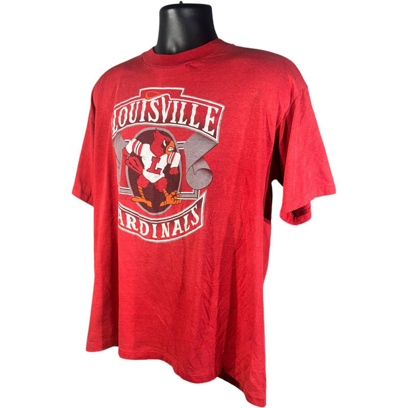 Vintage University Of Louisville Cardinals Mascot Tee