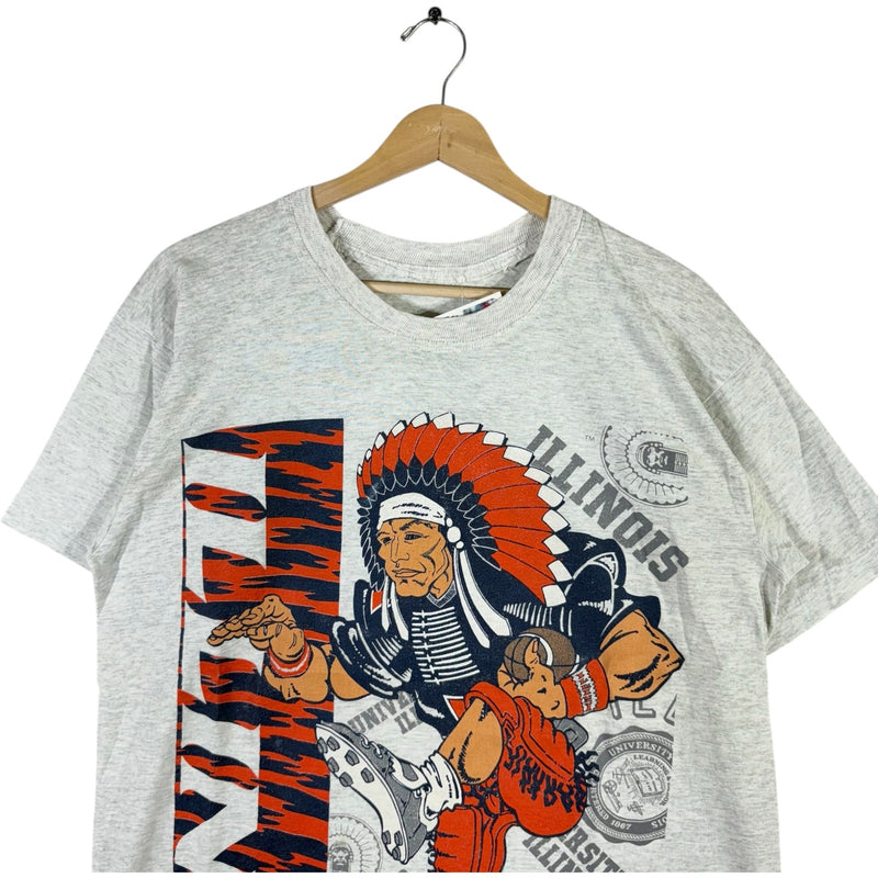 Vintage University Of Illinois Chief Illiniwek Tee