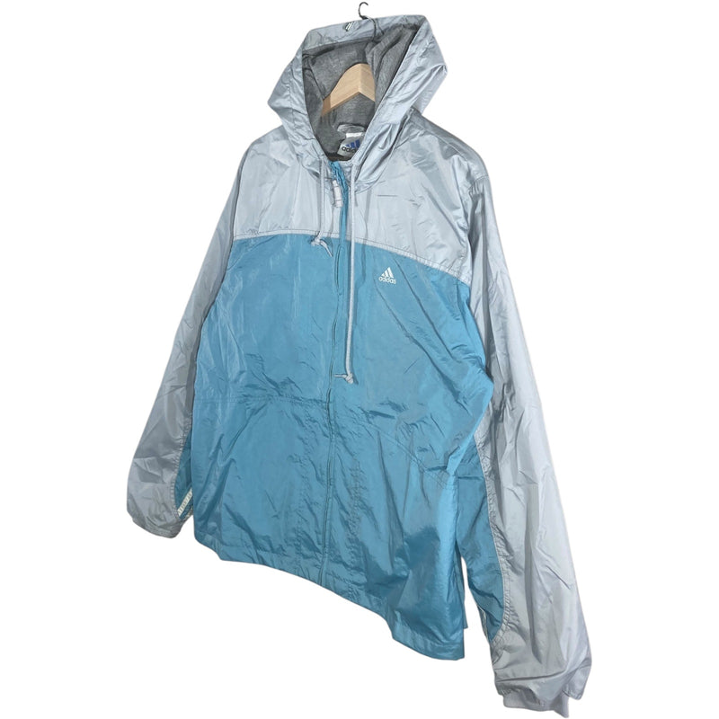 Vintage Adidas Colorblock Hooded Full Zip Windbreaker