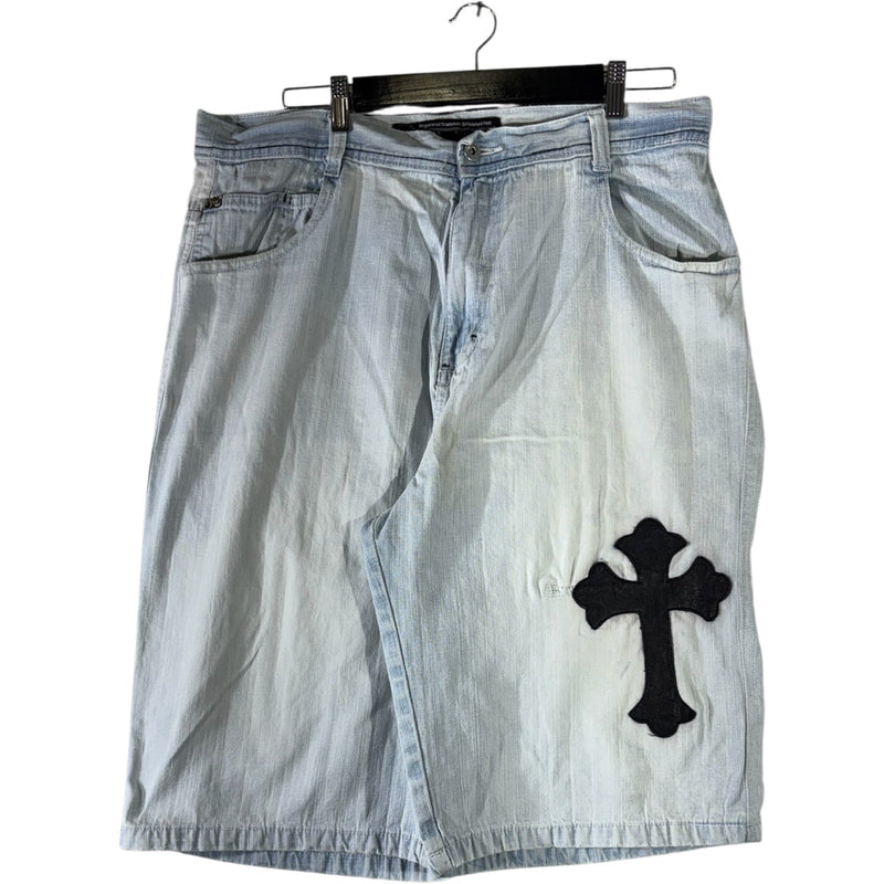Vintage Southpole Cross Patch Denim Shorts 38