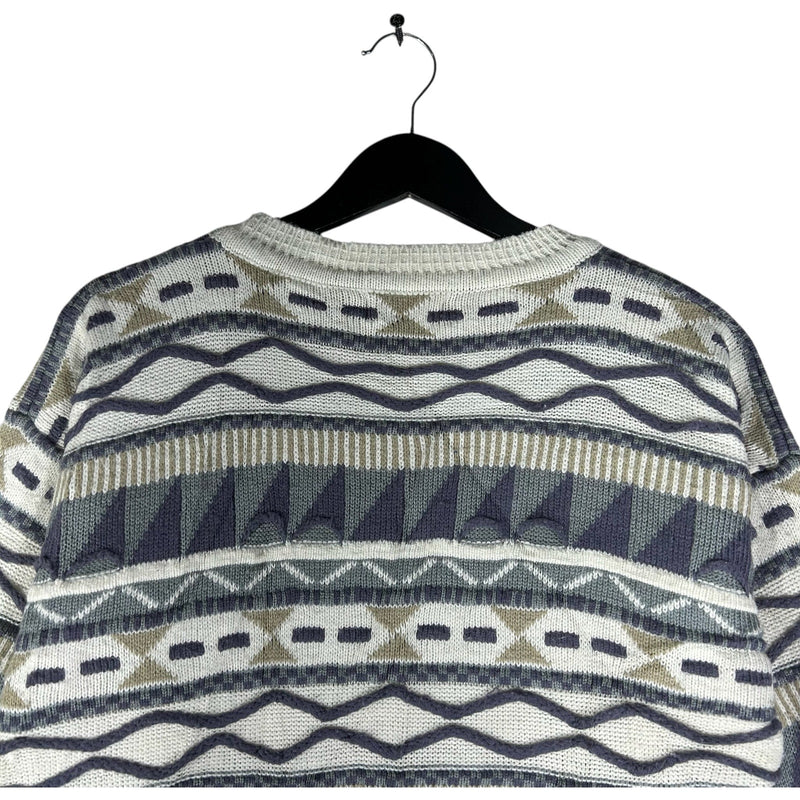 Vintage 3D Knit Textured Sweater