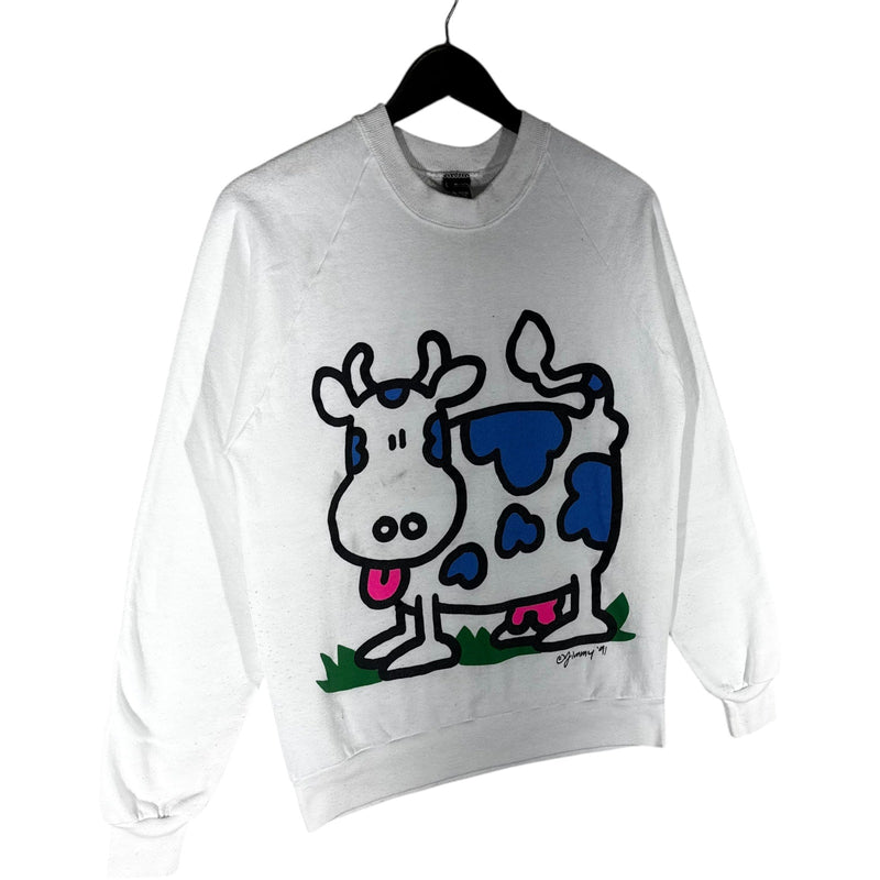 Vintage Jimmy "Cow" Pop Art Illustration Crewneck 1991