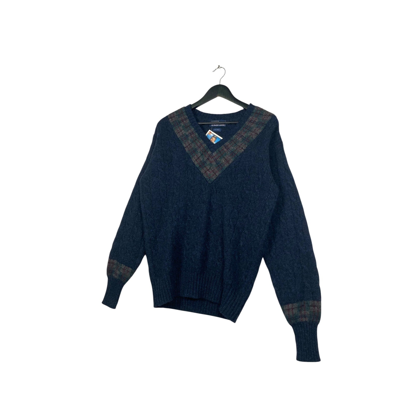 Vintage Polo Ralph Lauren Cable Knit V-Neck Sweater