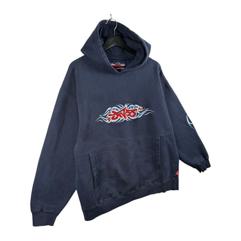 Vintage JNCO Graffiti Logo Tribal Embroidered Hoodie