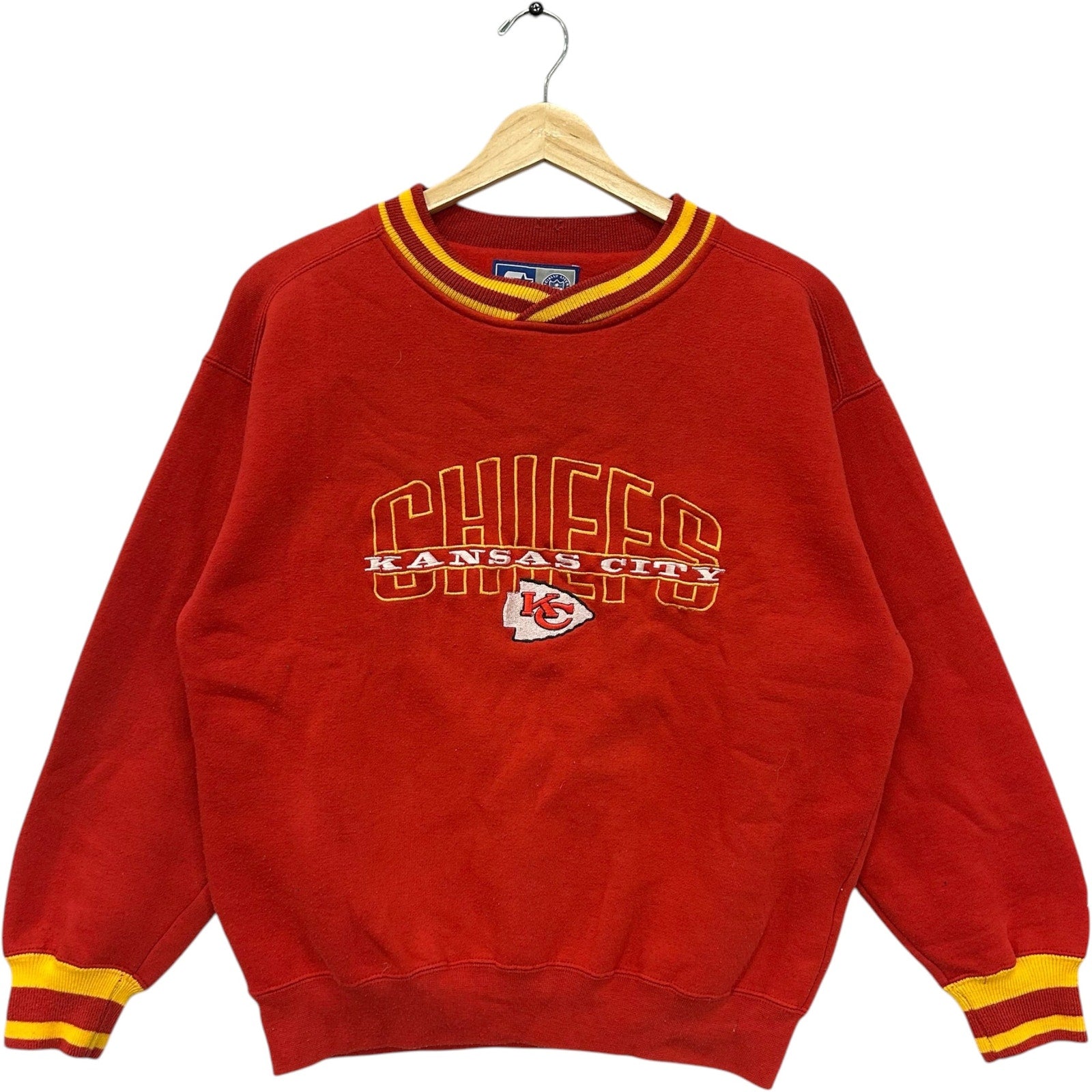 Vintage Starter Kansas City Chiefs Spellout Pullover NFL Crewneck