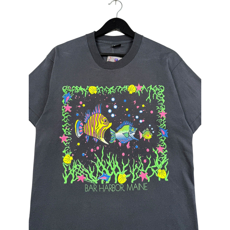 Vintage Big Fish Eating Little Fish Bar Harbor T-Shirt