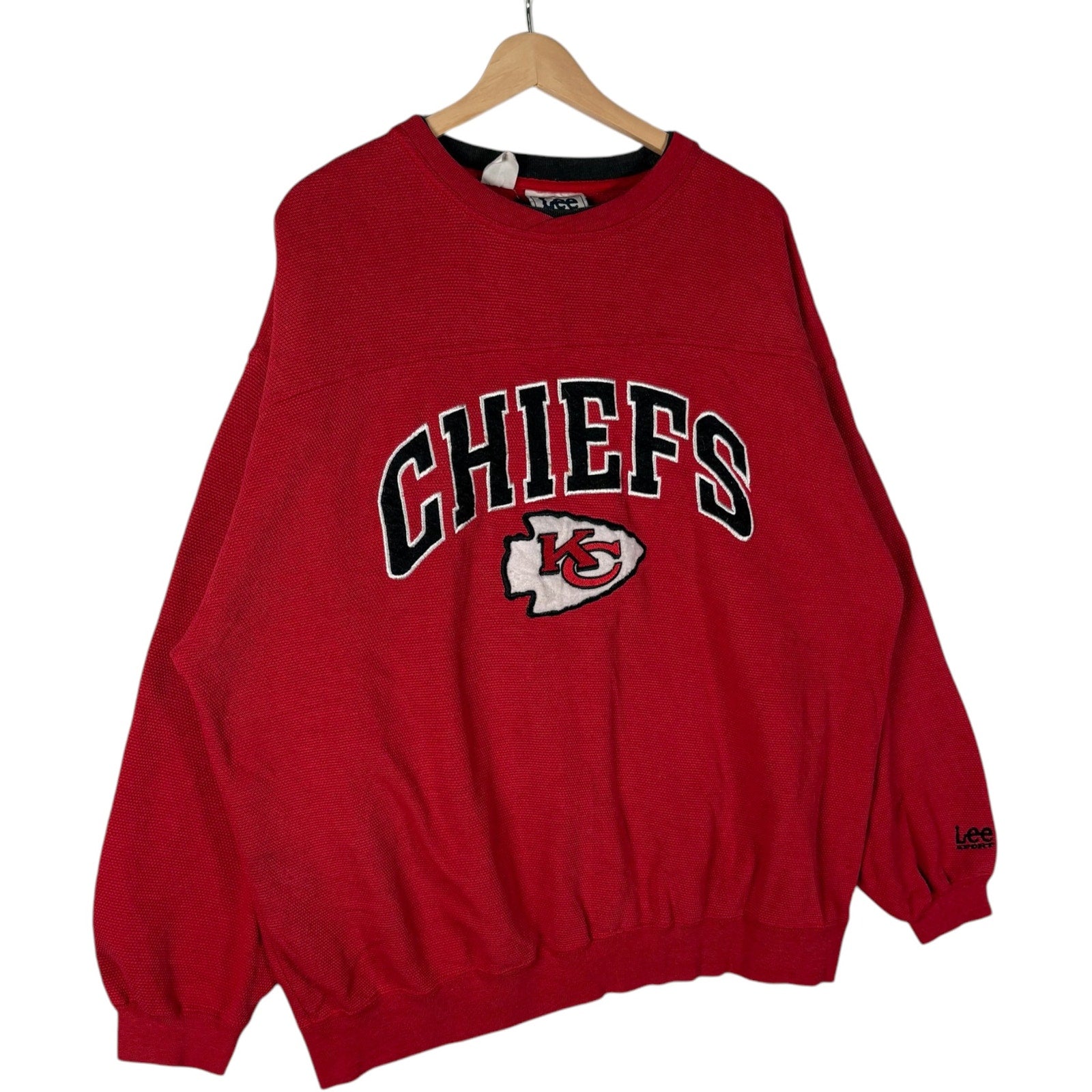 Vintage Kansas City Chiefs Embroidered Spellout NFL Crewneck 90s