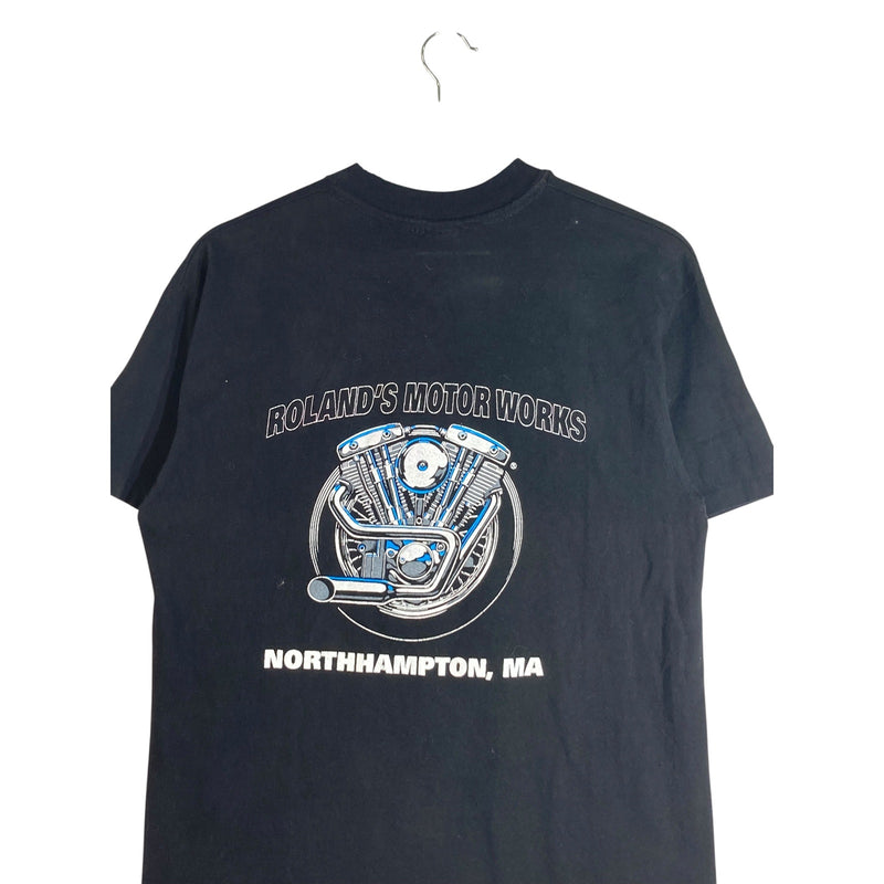 Vintage Time Warp Roland's Motor Works Biker T-Shirt
