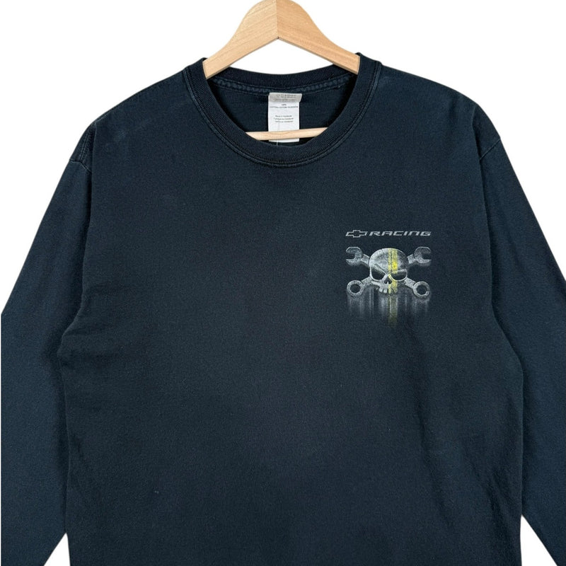 Vintage Racing Skull Wrench Graphic Long Sleeve