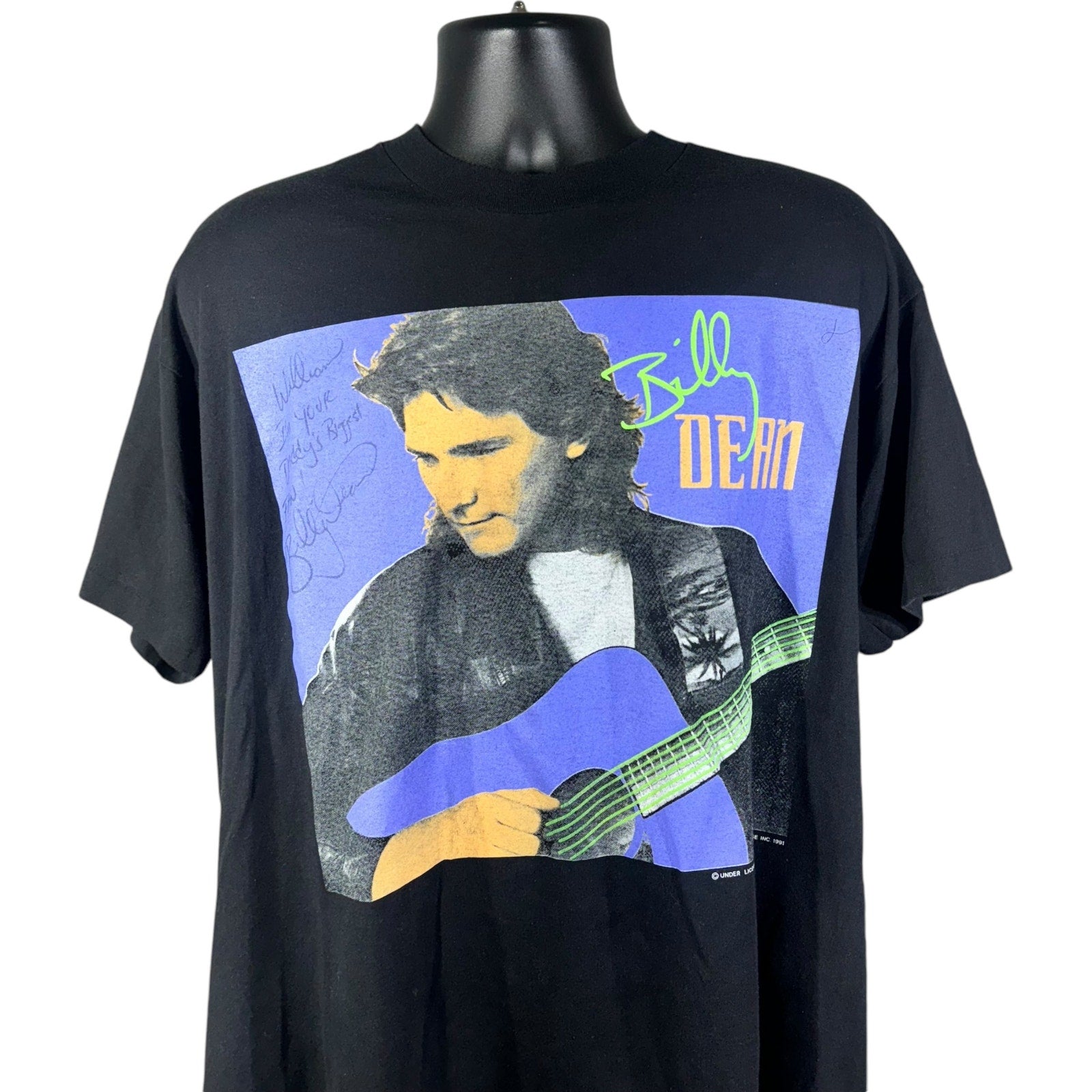 Vintage Billy Dean Concert Tour Autographed Band Tee 1991