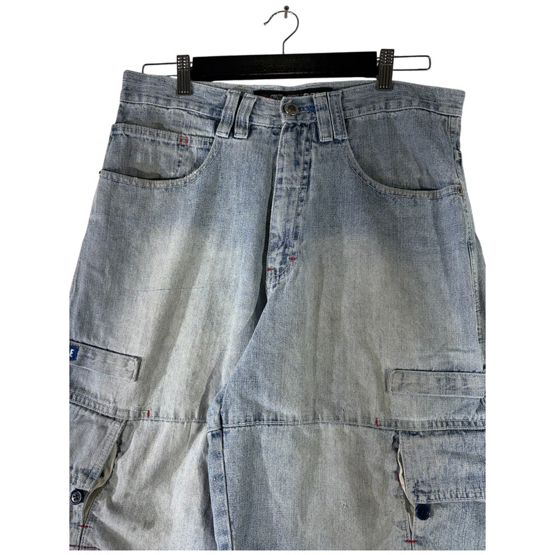 Vintage Southpole Wide Leg Denim Cargo Shorts 32