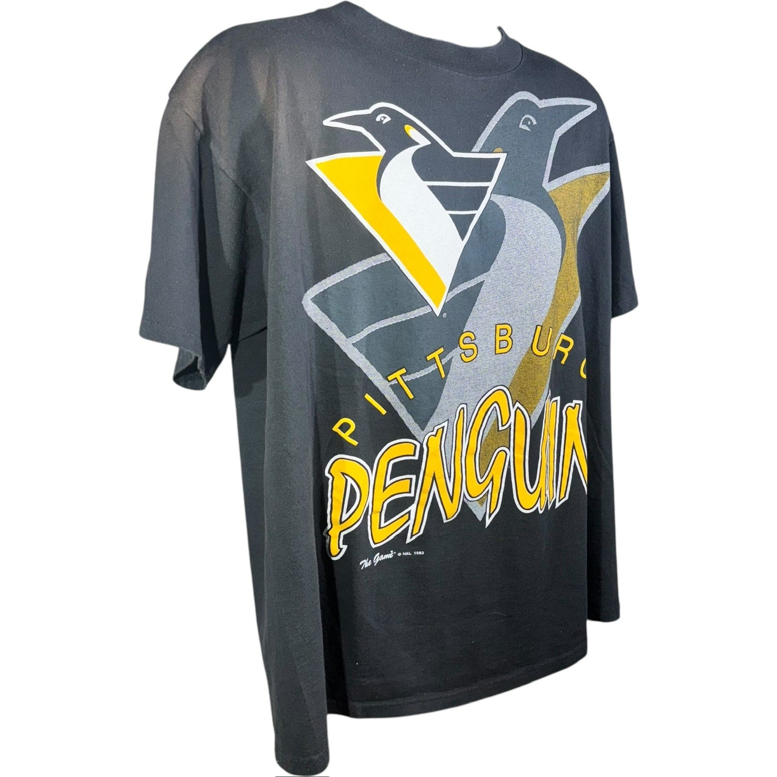 Vintage The Game Pittsburgh Penguins NHL Mascot Tee 90s