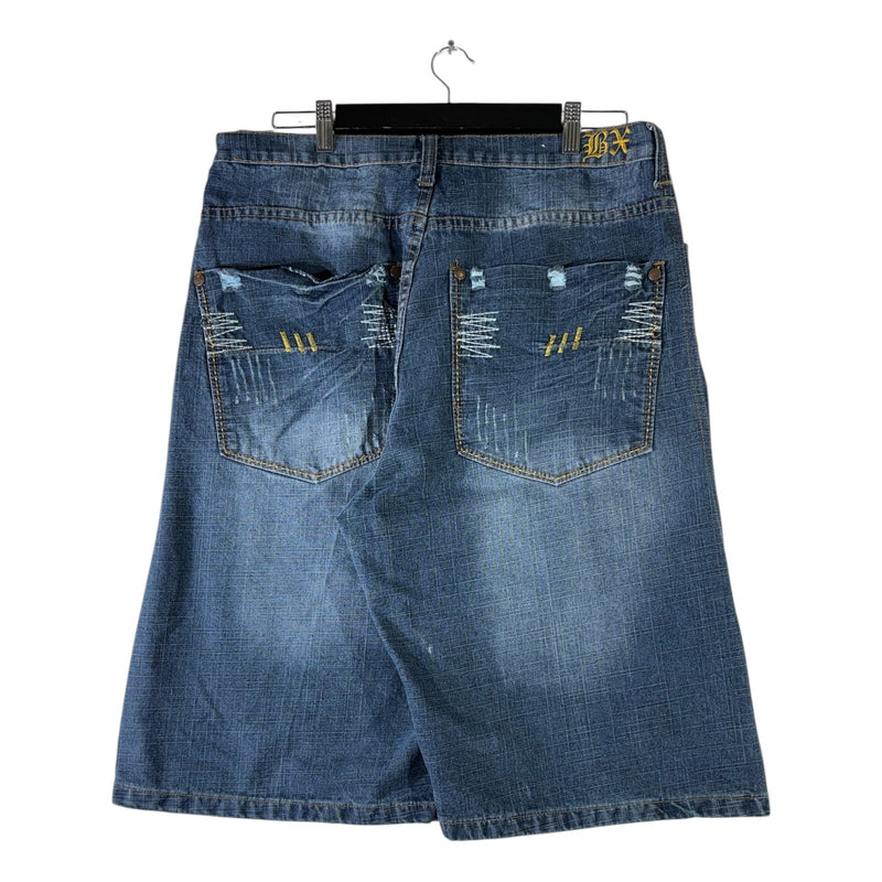 Vintage Brooklyn Express Wide Leg Denim Shorts 38