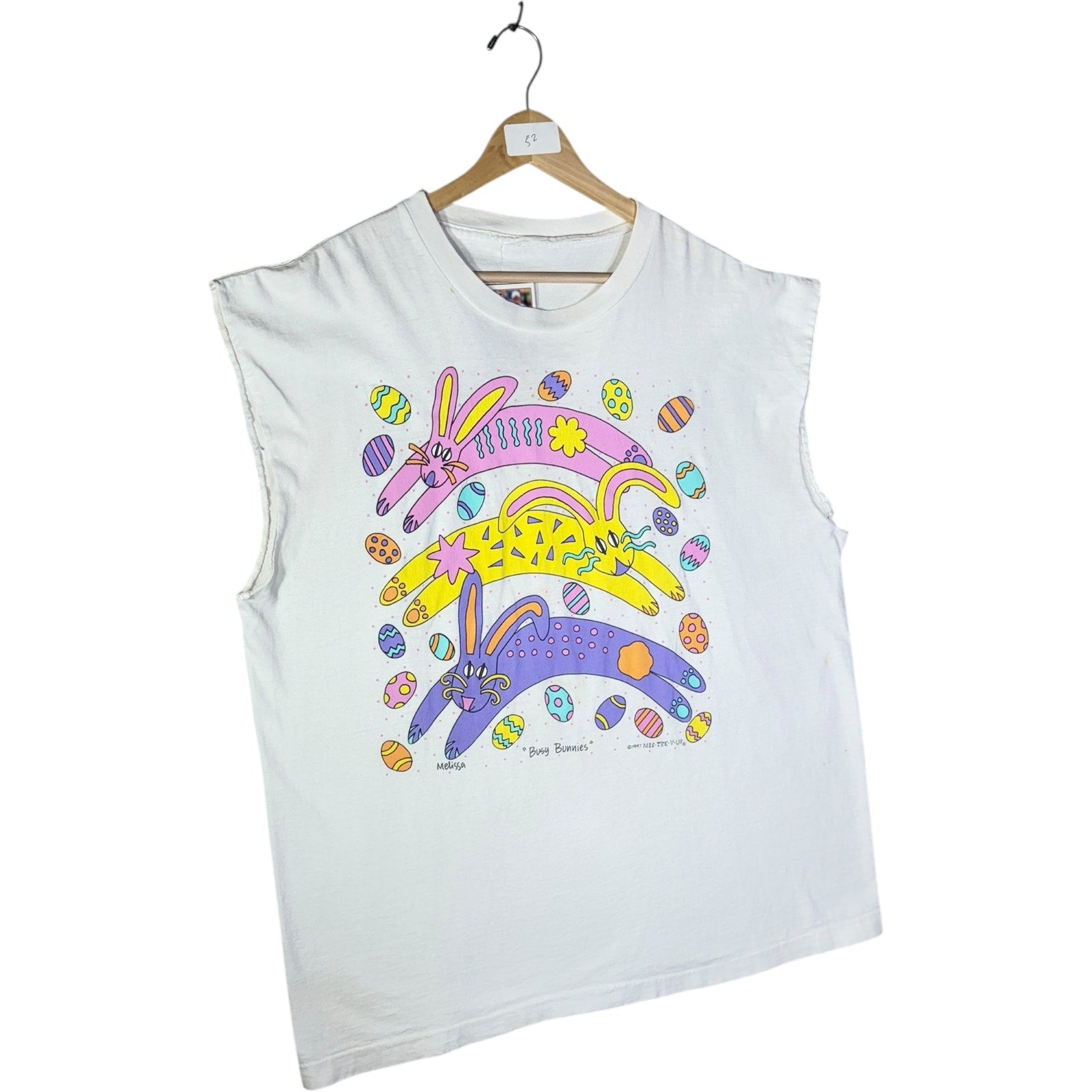 Vintage Busy Bunnies Muscle Sleeves Tank Top