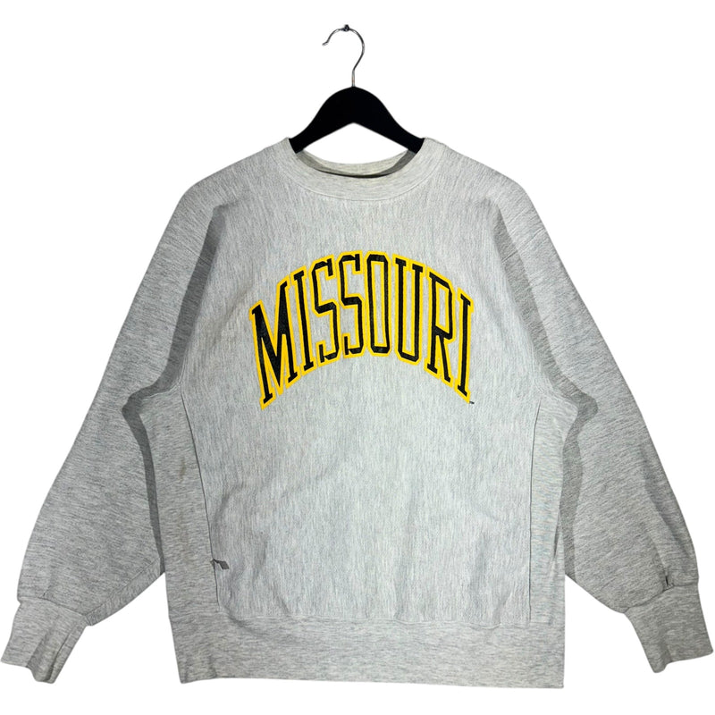 Vintage University Of Missouri Spellout Crewneck 90s