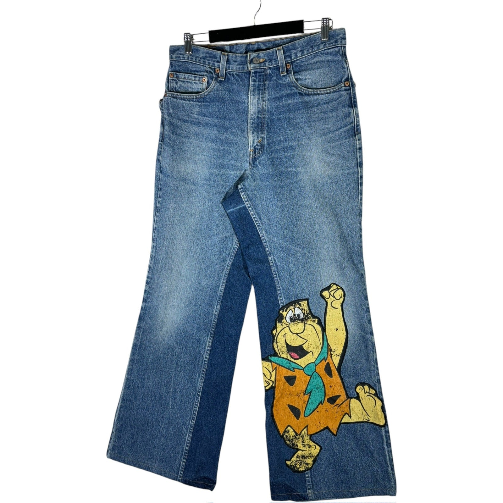 Vintage Reworked Levi's Fred Flintstone Jeans 35x36