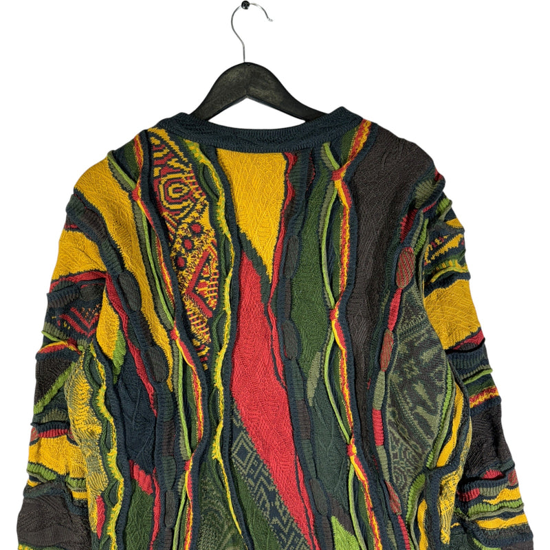 Vintage Coogi 3D Knit Button Up Cardigan Sweater