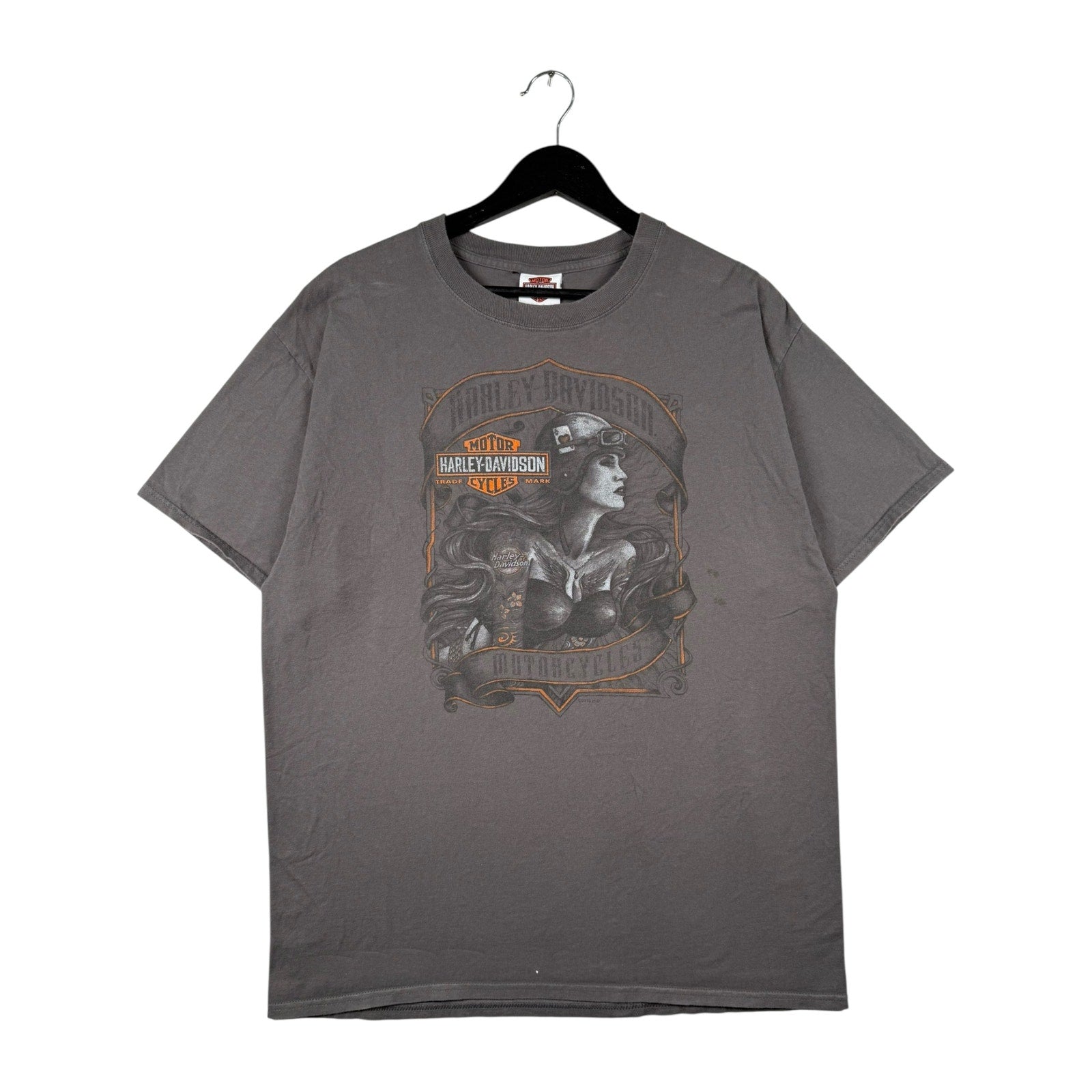 Harley-Davidson ヘンリーネック　Tシャツ　Y2K グランジ 90's USA製 Harley Davidson Henry Neck Thermal Tee L