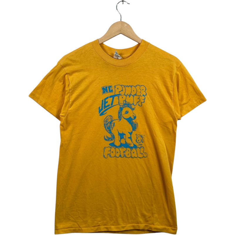 Vintage NE Powder Jet Puff Football Novelty NFL 80s Tee