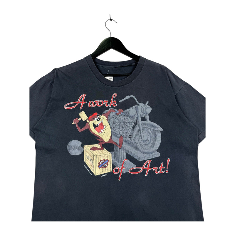 Vintage Looney Tunes Taz Big Bike T-Shirt