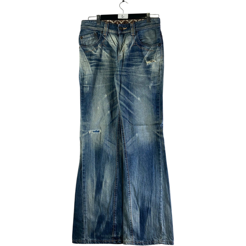 Vintage Edwin Distressed Flared Denim Jeans 30