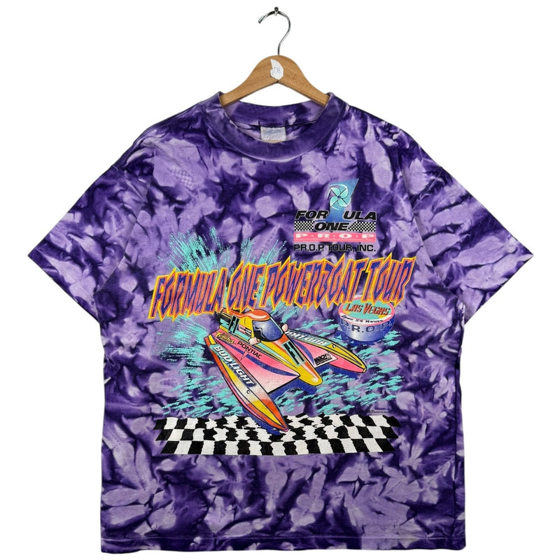 Vintage Formula One Powerboat Tour Racing Tie-Dye T-Shirt