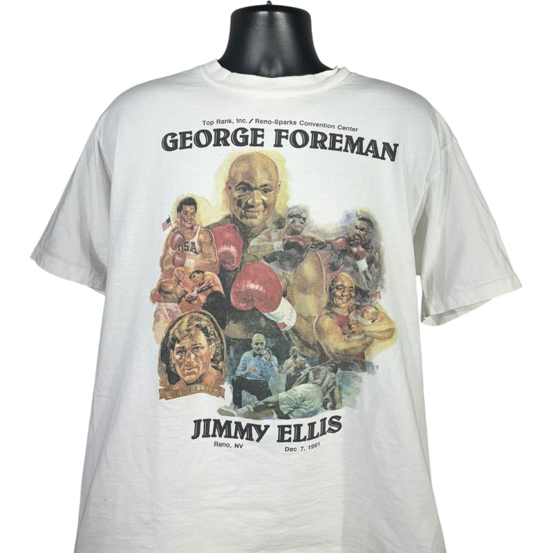 Vintage George Forman vs. Jimmy Ellis Boxing Match Tee 1991