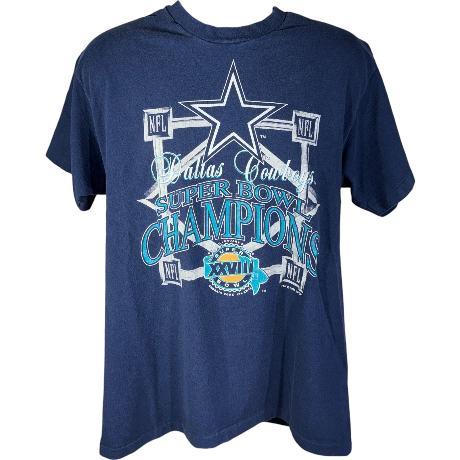 Vintage Dallas Cowboys Super Bowl 27 Champions NFL Tee 1994