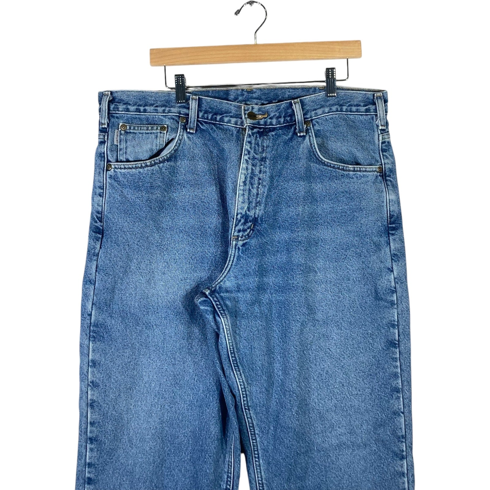 Vintage Carhartt Flannel Lined Denim Jeans Men's 38x30