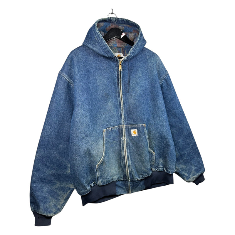 Vintage Carhartt Denim Workwear Full Zip Jacket