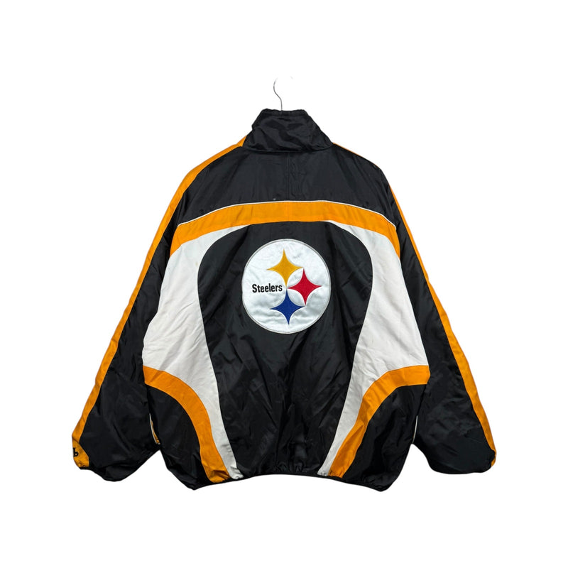 Vintage NFL Pittsburgh Steelers Football Reversible Windbreaker Jacket