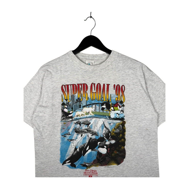 Vintage Super Goal San Diego Blood Bank Orca T-Shirt