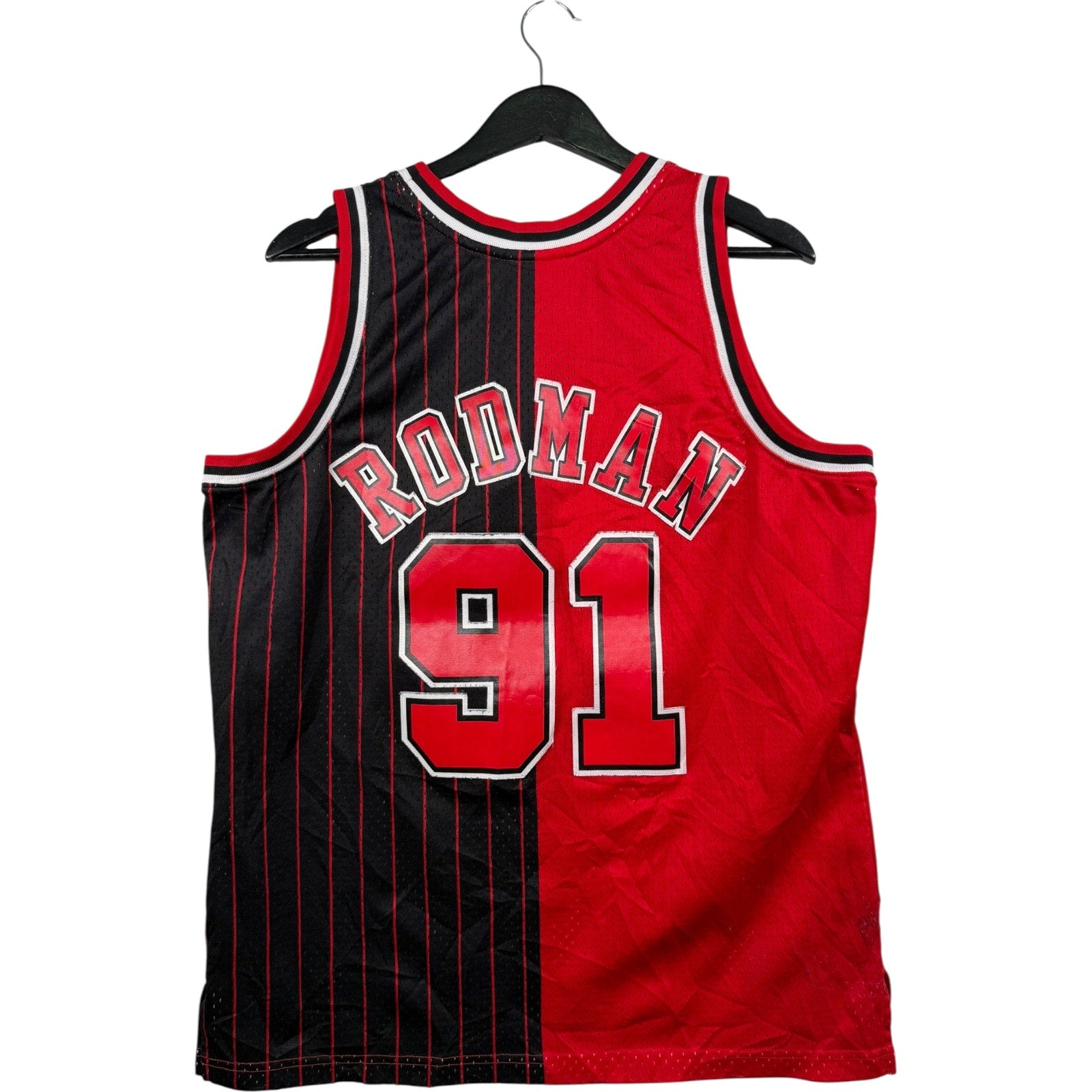 Vintage Mitchell & Ness Chicago Bulls Dennis Rodman #91 Split NBA Jersey