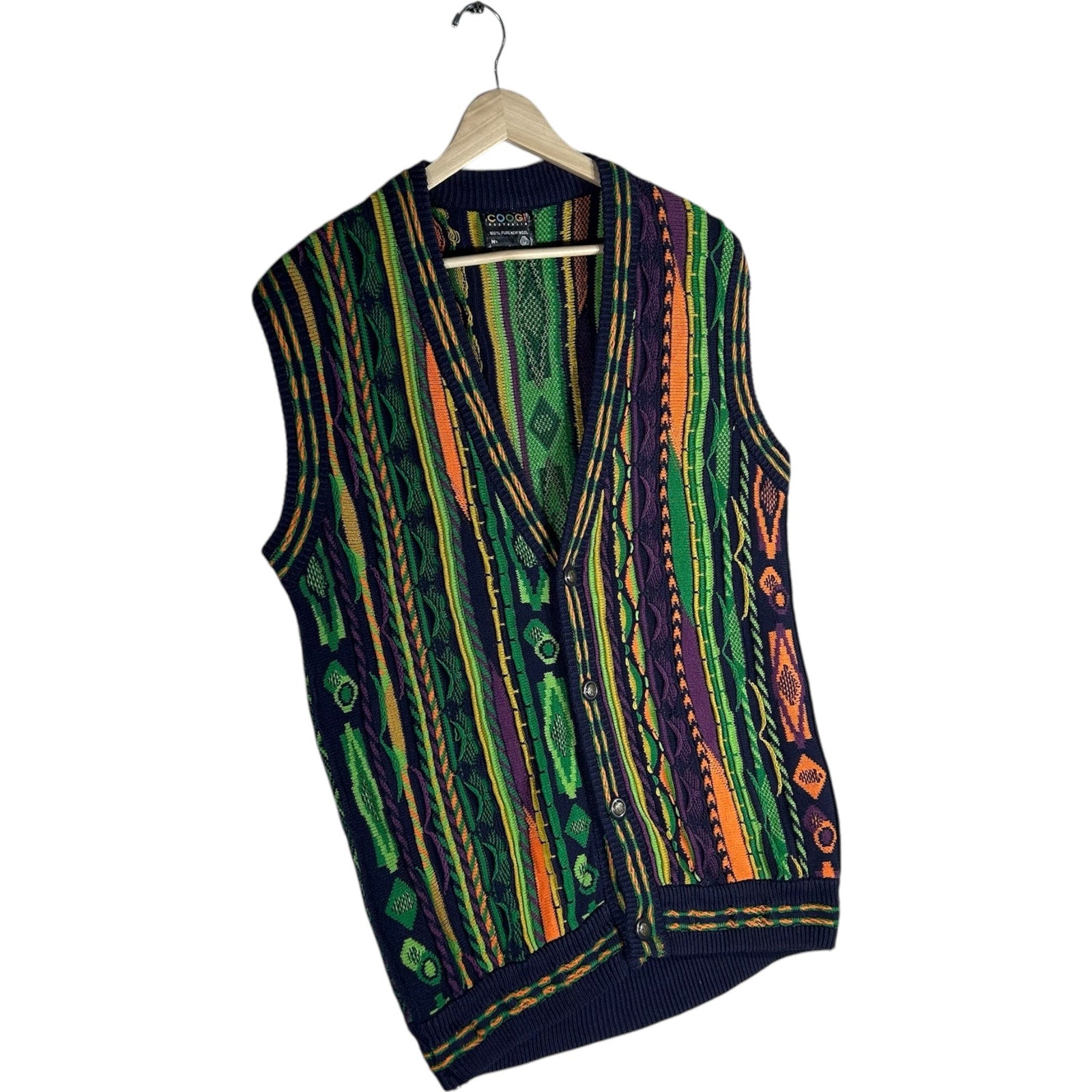 Vintage Coogi Wool 3D Knit Sweater Vest